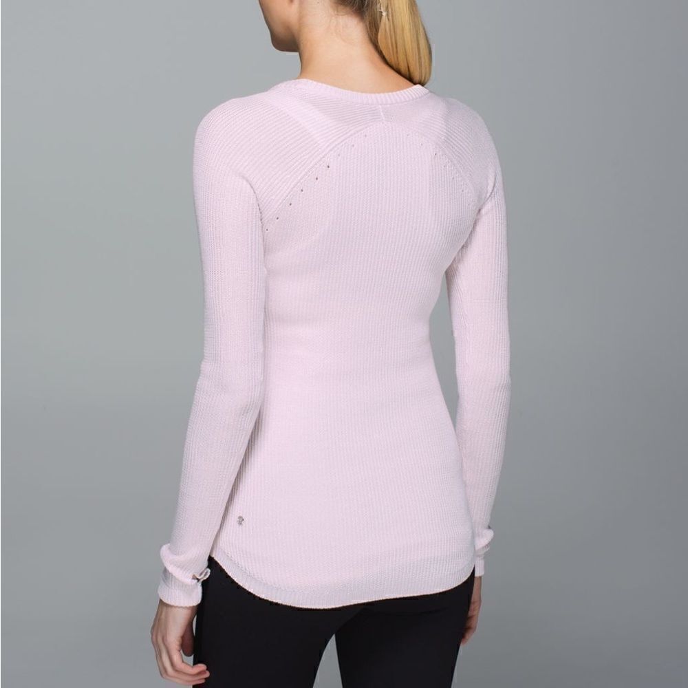 Lululemon Cabin Yogi Long Sleeve Knit Sweater - Neutral Blush
